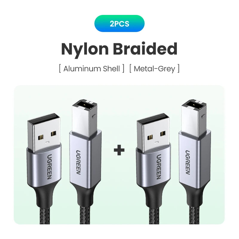 Câble Imprimante USB Type B Mâle vers Type A UGREEN - Pour Canon Epson