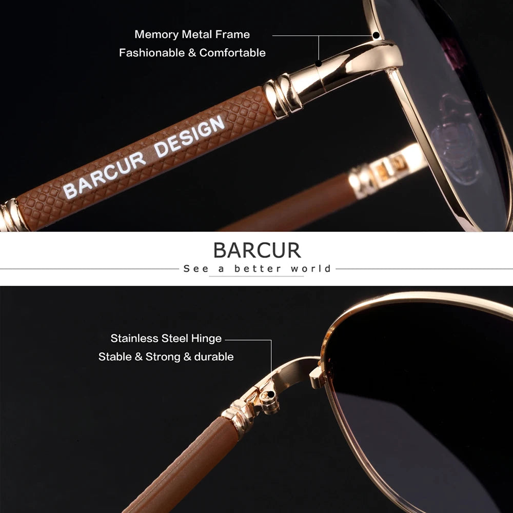Lunettes de Soleil Titane Alliage Barcur - Polarisées Aviateur Homme/Femme