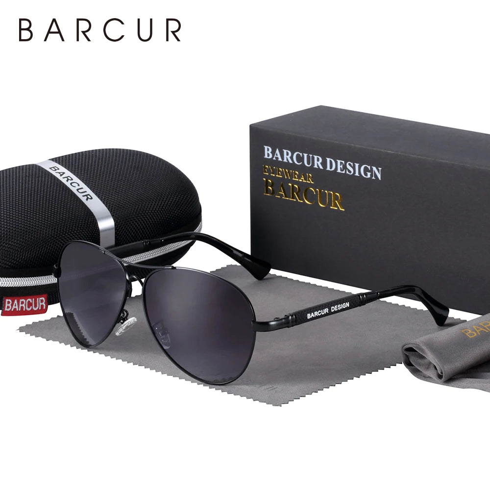Lunettes de Soleil Titane Alliage Barcur - Polarisées Aviateur Homme/Femme