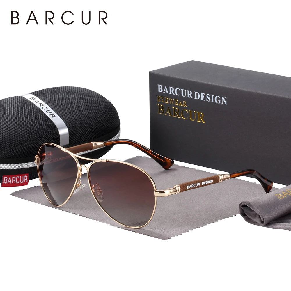 Lunettes de Soleil Titane Alliage Barcur - Polarisées Aviateur Homme/Femme
