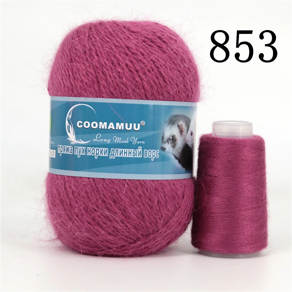 Laine à Tricoter Mink Cashmere 50g-20g - Fil Doux Anti-Bouloche