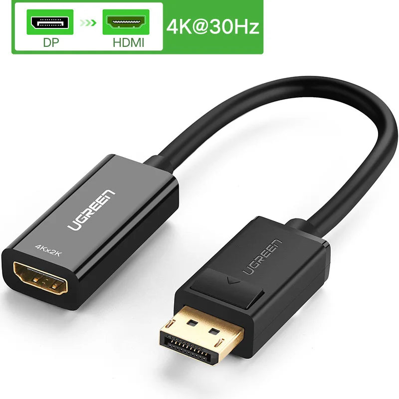 Adaptateur DisplayPort vers HDMI UGREEN 4K - Pour PC, Mac, Console