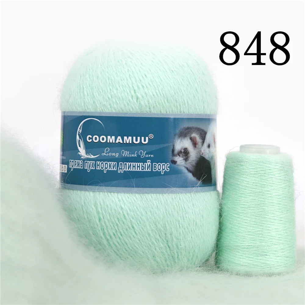 Laine à Tricoter Mink Cashmere 50g-20g - Fil Doux Anti-Bouloche