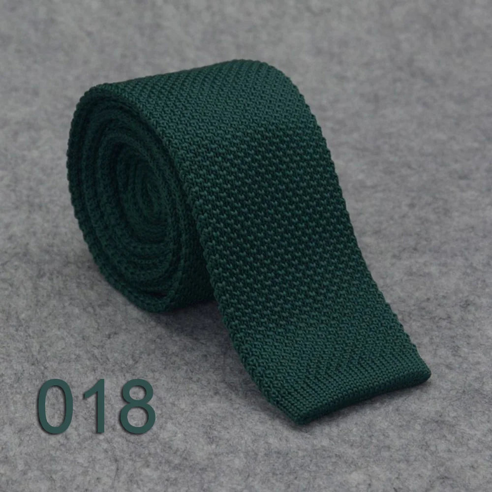 Cravate Tricotée Homme Noire Uni - Soie/Polyester 145 cm