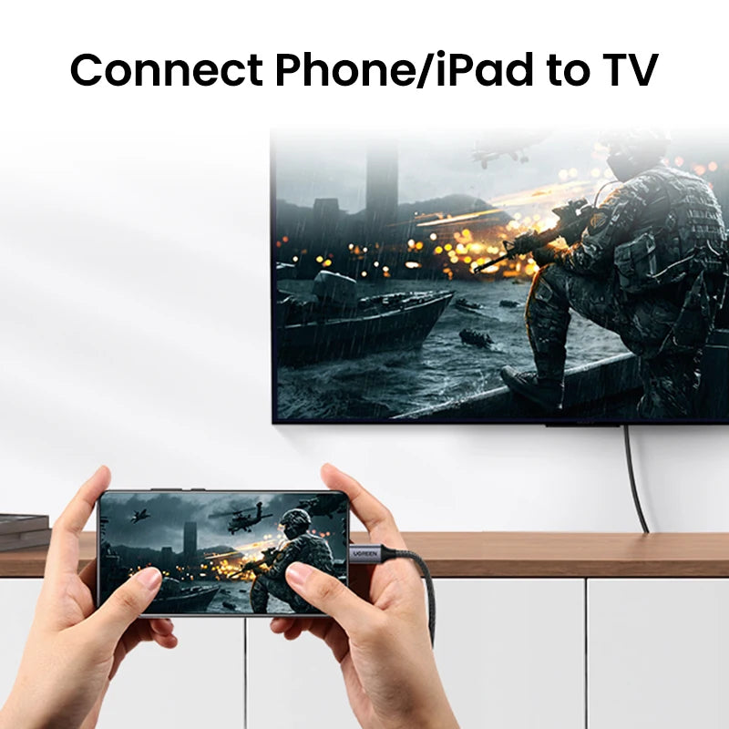 Câble USB-C vers HDMI UGREEN 4K - Pour iPhone 15, MacBook, TV