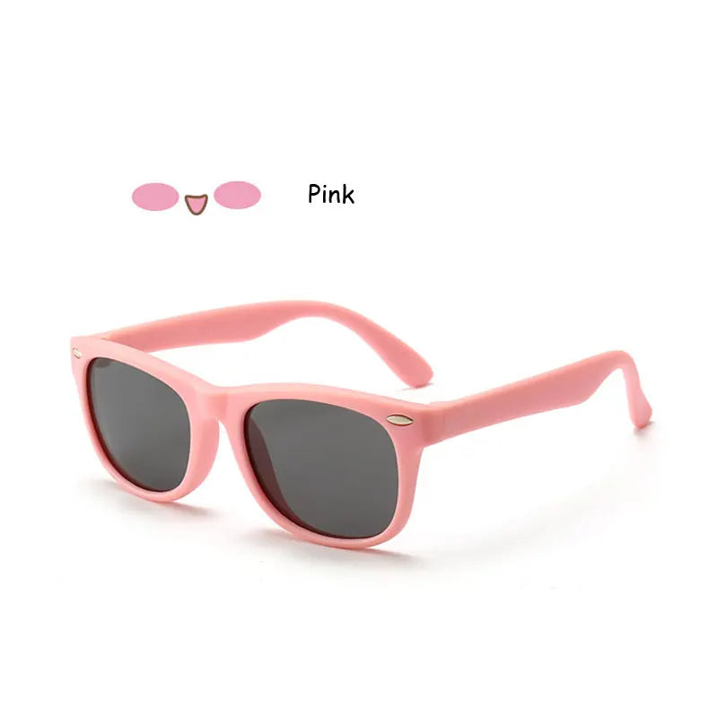 Lunettes de Soleil Enfant Polarisées - Classique avec Rivets Style Marque