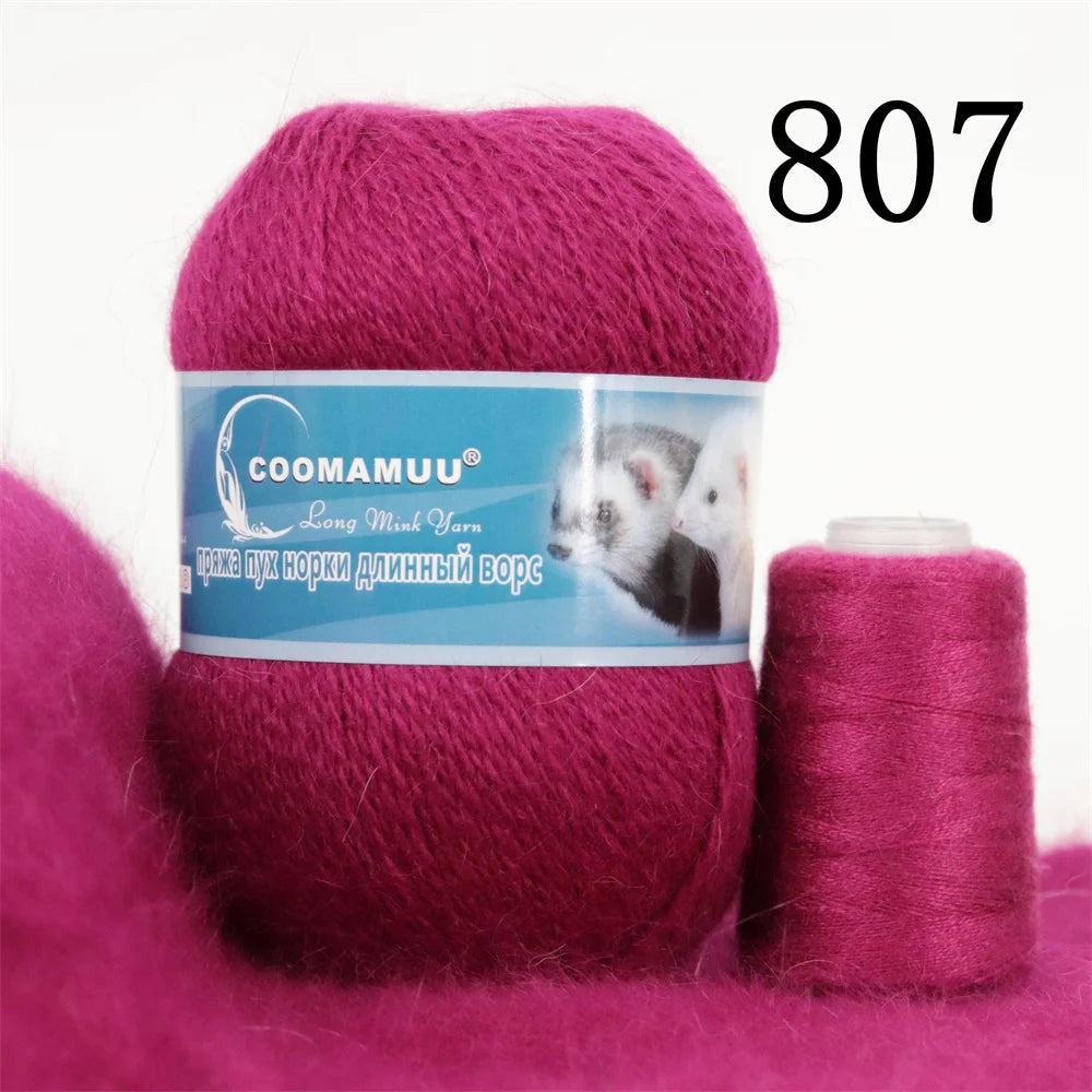 Laine à Tricoter Mink Cashmere 50g-20g - Fil Doux Anti-Bouloche