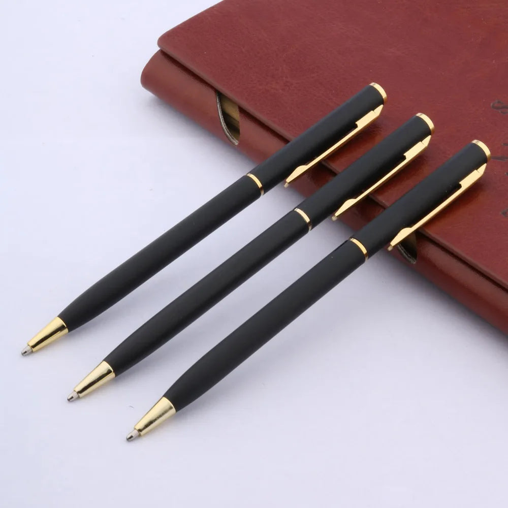 Stylo Bille Métal Noir Mat Luxe 006 - Finition Dorée Classique