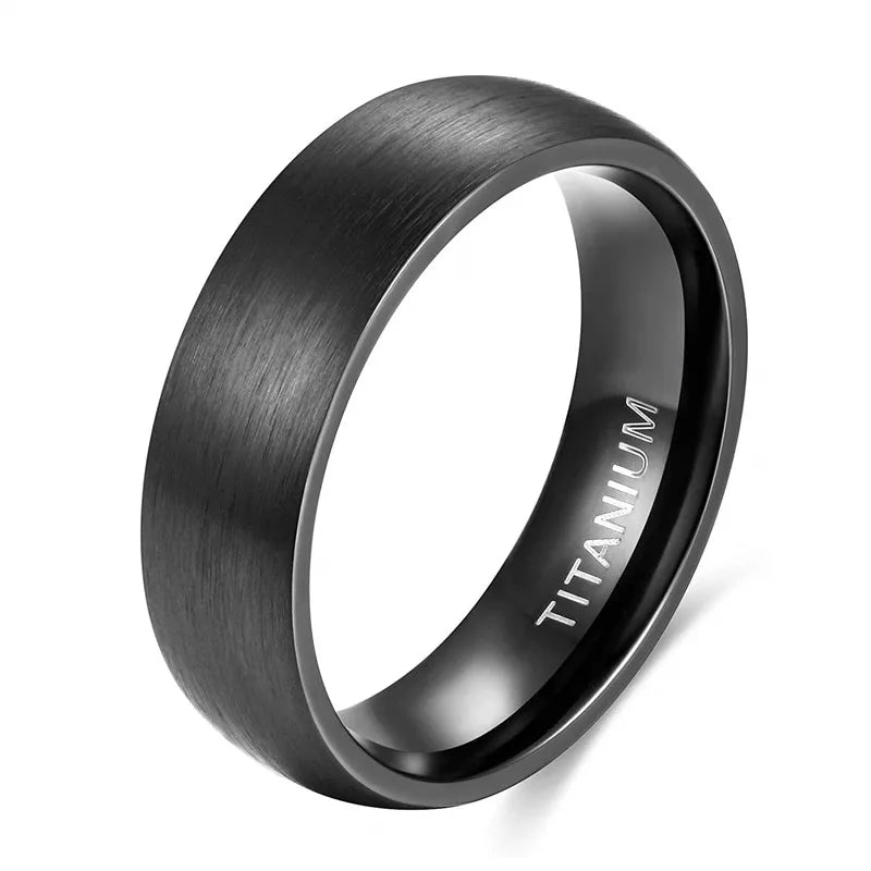 Bague Titane Brossée 4-8 mm - Minimaliste Homme/Femme