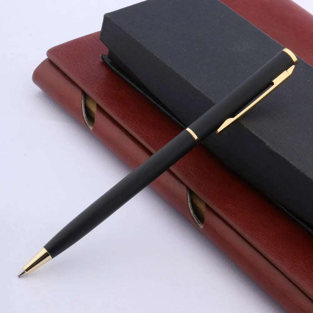 Stylo Bille Métal Noir Mat Luxe 006 - Finition Dorée Classique
