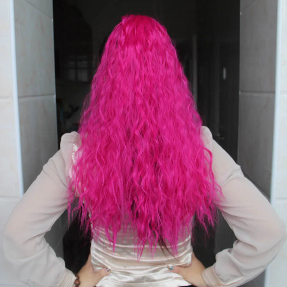 Queue de Cheval Synthétique Longue Kinky Curly - Extension Arc-en-Ciel Ombré