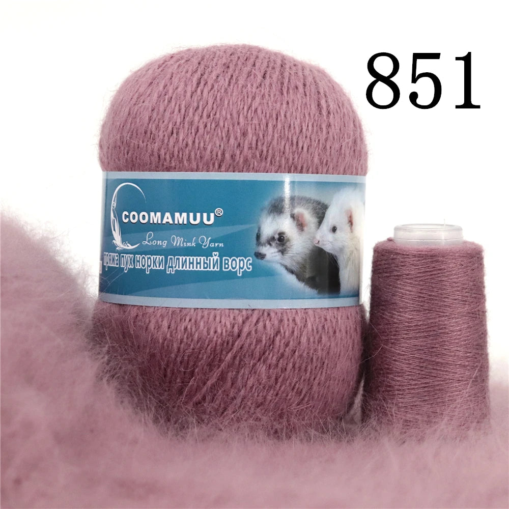 Laine à Tricoter Mink Cashmere 50g-20g - Fil Doux Anti-Bouloche