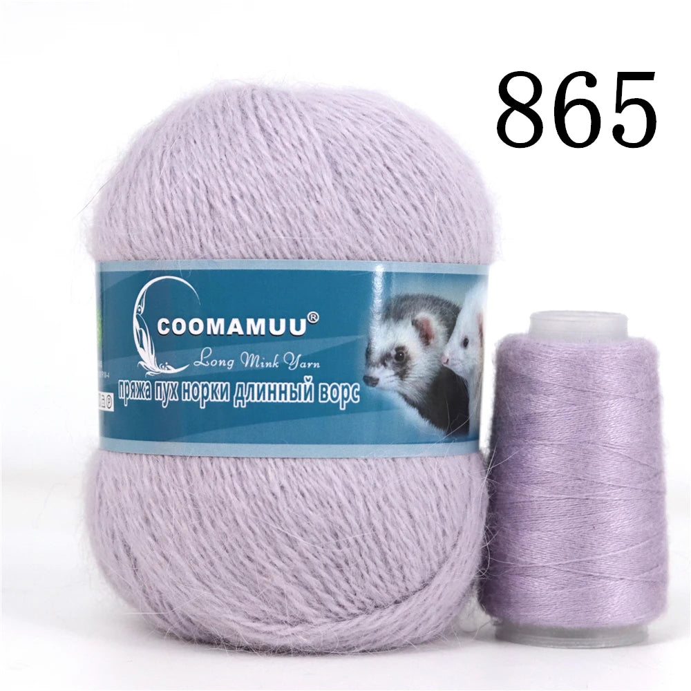 Laine à Tricoter Mink Cashmere 50g-20g - Fil Doux Anti-Bouloche