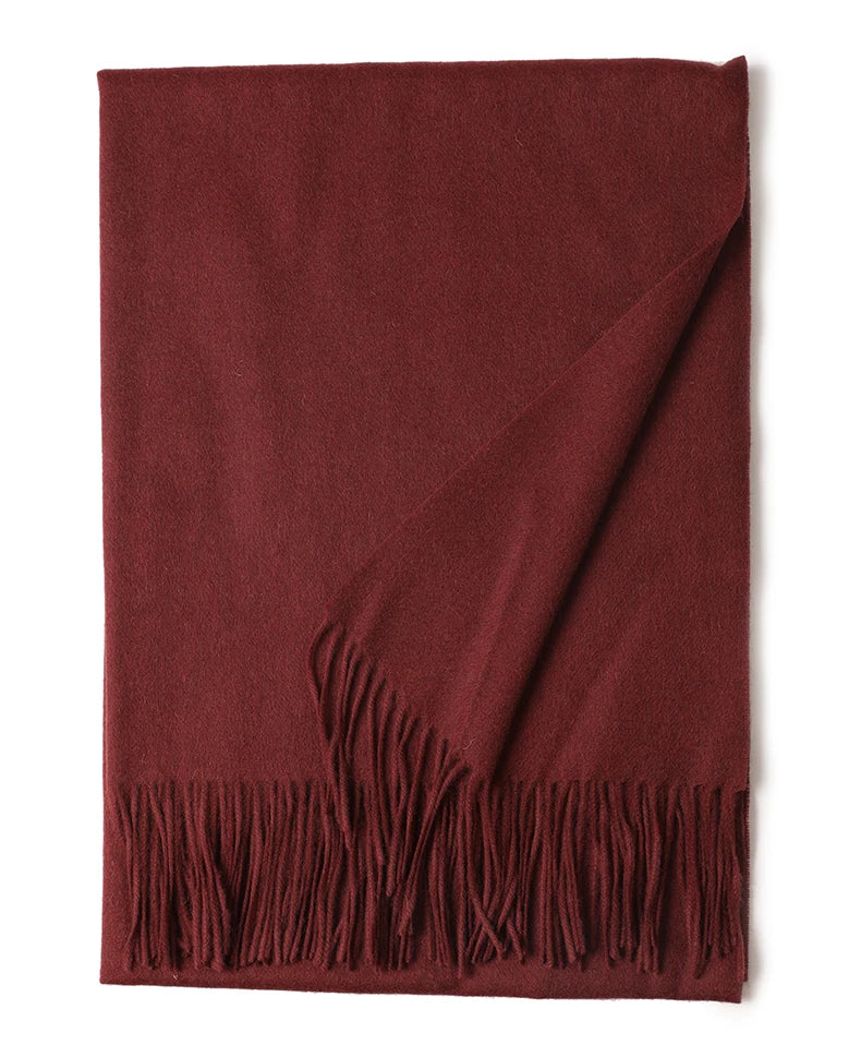 Écharpe Laine Luxe Broderie Personnalisée 70x200 cm