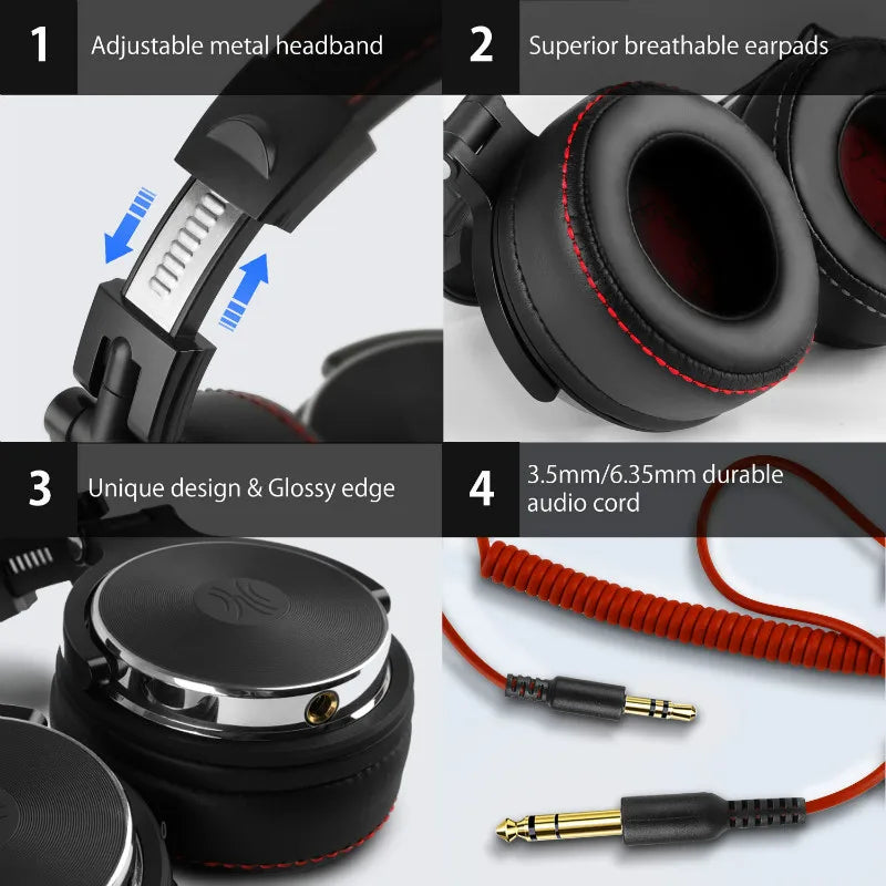 Casque Audio Filaire OneOdio Pro 10/30/50 - Studio DJ avec Micro