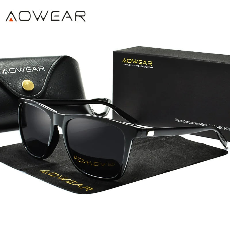Lunettes Vision Nocturne HD Aowear - Jaune Homme Conduite de Nuit