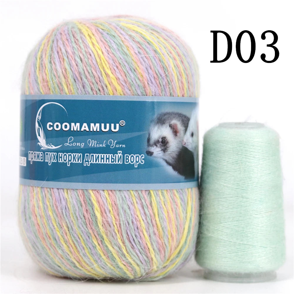 Laine à Tricoter Mink Cashmere 50g-20g - Fil Doux Anti-Bouloche