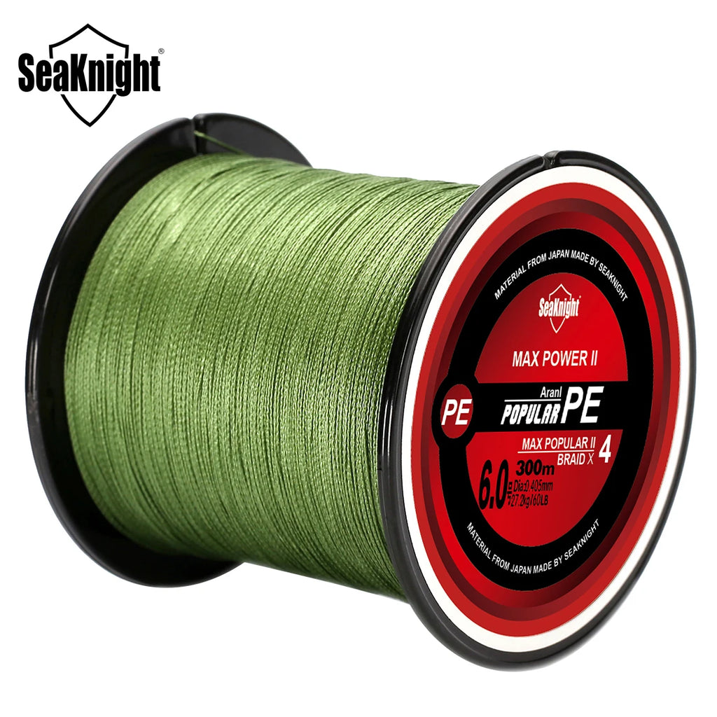 Fil de Pêche Tressé SeaKnight TriPoseidon 4 Brins 300m - 8 à 60 lb