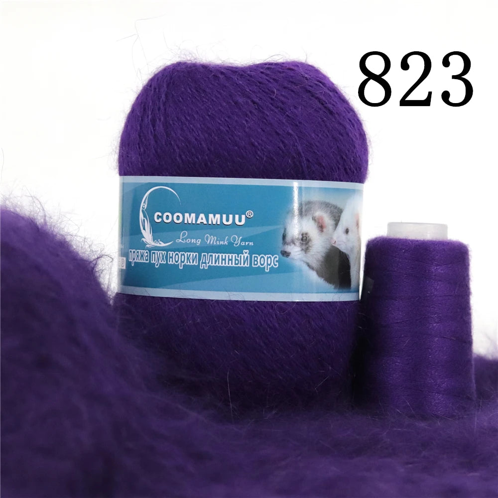 Laine à Tricoter Mink Cashmere 50g-20g - Fil Doux Anti-Bouloche