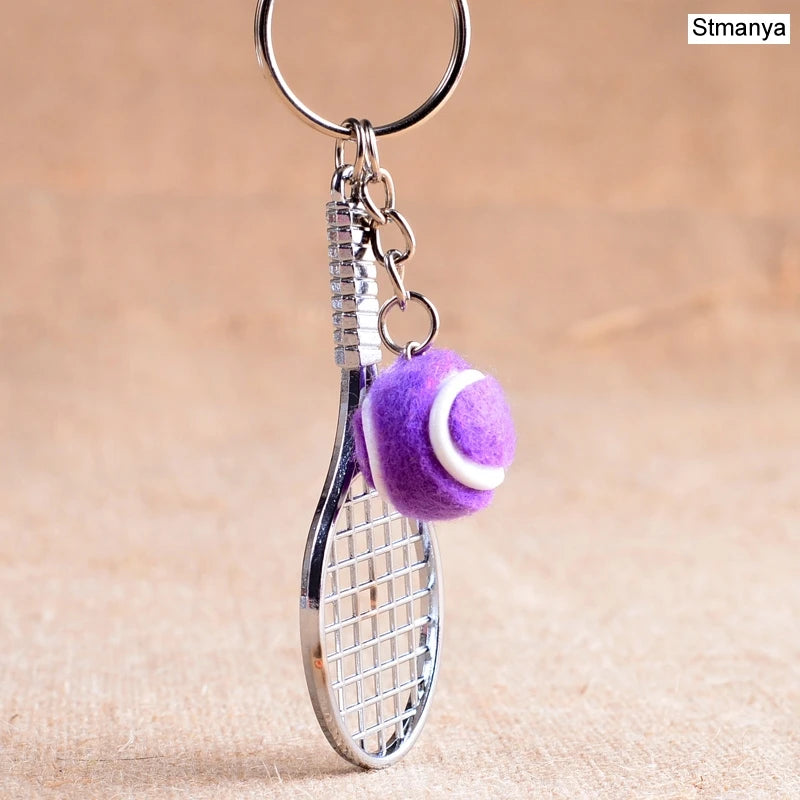 Porte-Clés Mini Raquette de Tennis - 6 Couleurs, Idéal Sport et Cadeau