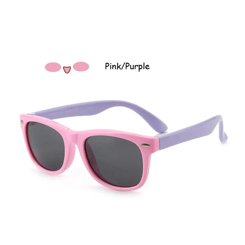 Lunettes de Soleil Enfant Polarisées - Classique avec Rivets Style Marque