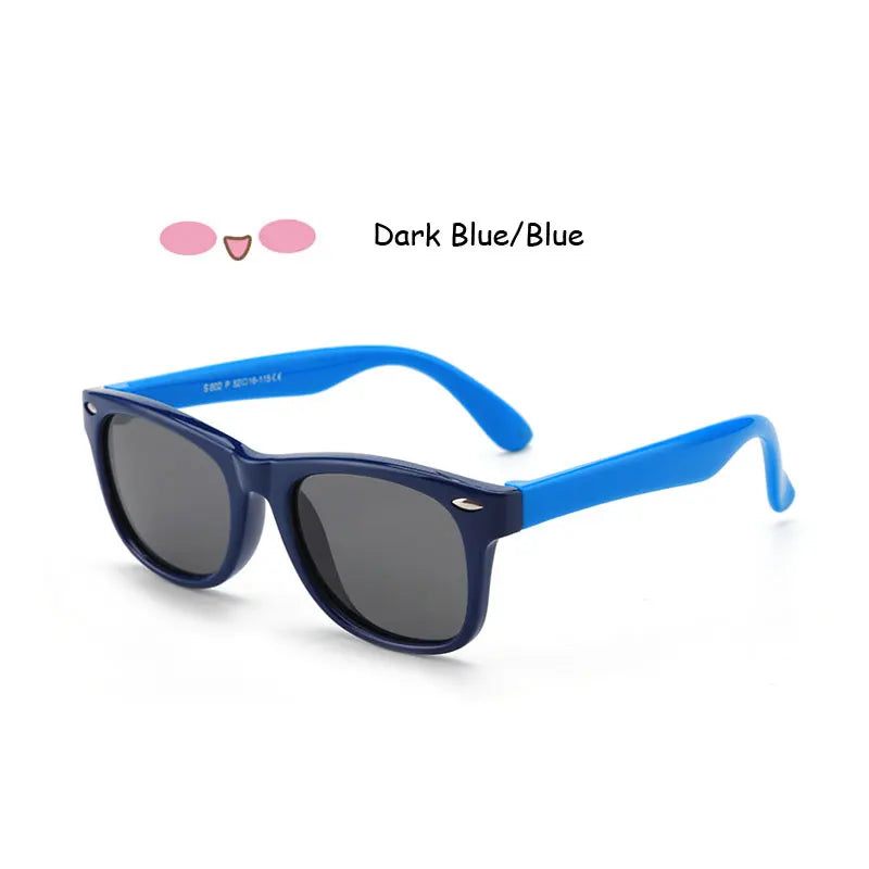Lunettes de Soleil Enfant Polarisées - Classique avec Rivets Style Marque