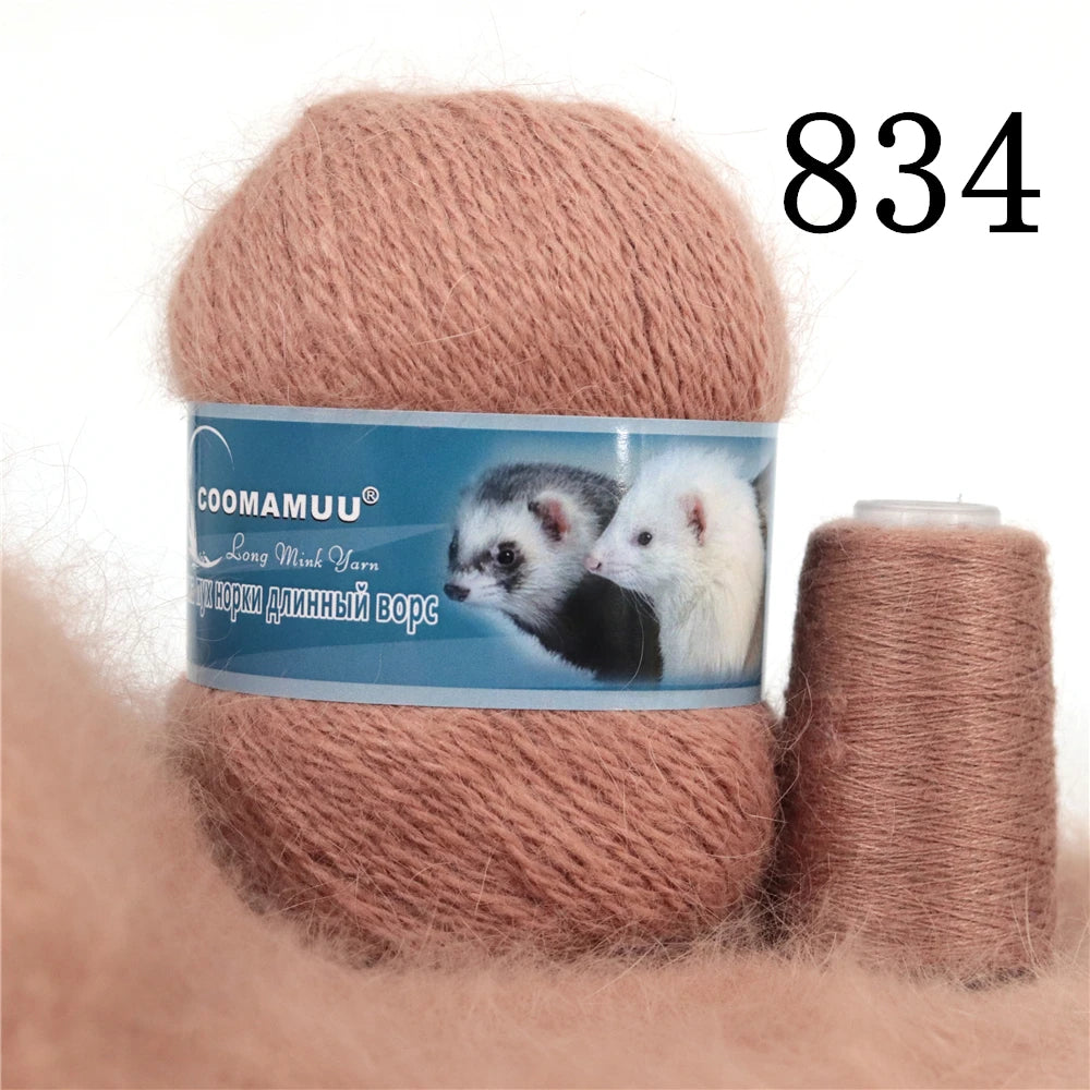Laine à Tricoter Mink Cashmere 50g-20g - Fil Doux Anti-Bouloche