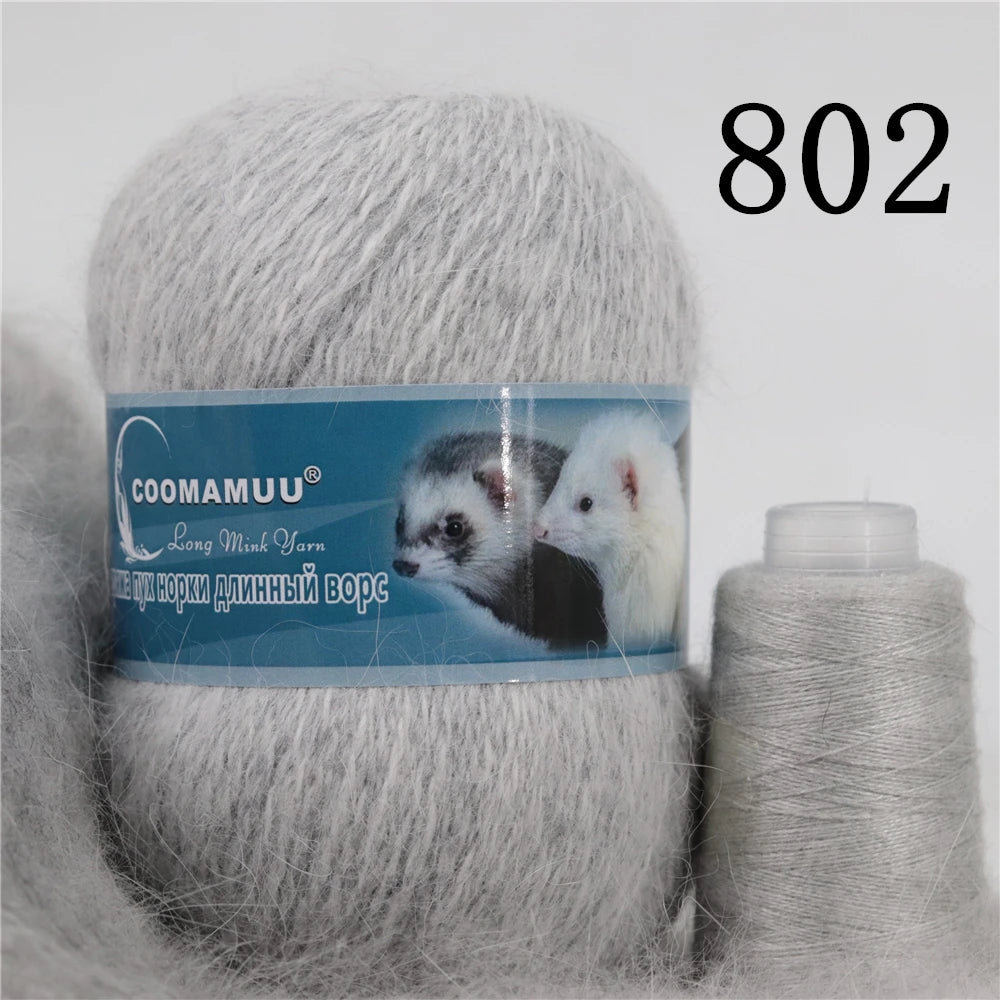 Laine à Tricoter Mink Cashmere 50g-20g - Fil Doux Anti-Bouloche