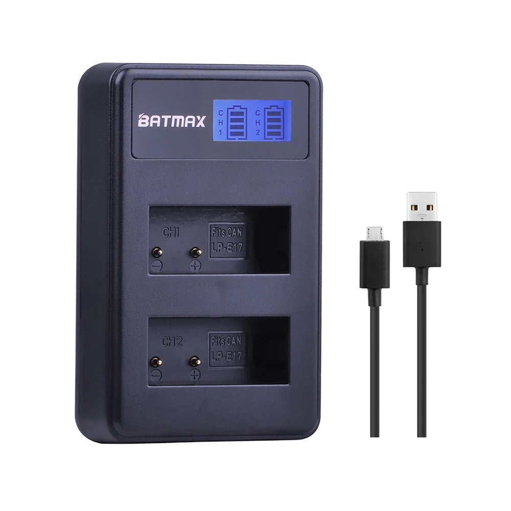 Batterie LP-E17 1040mAh + Chargeur Double USB pour Canon EOS M3/M5/M6