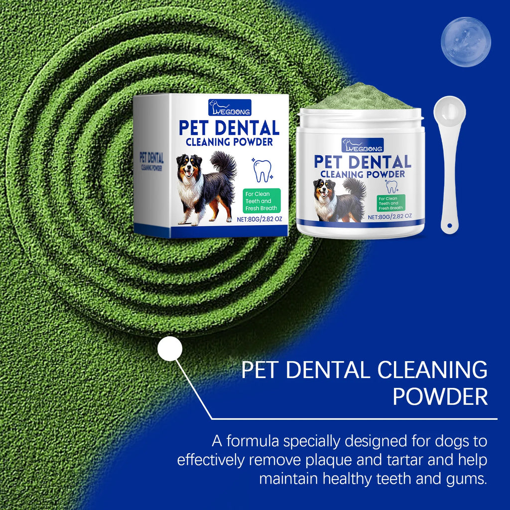 Poudre Nettoyante Dentaire pour Chien – Menthe Poivrée, Élimine le Tartre et les Odeurs