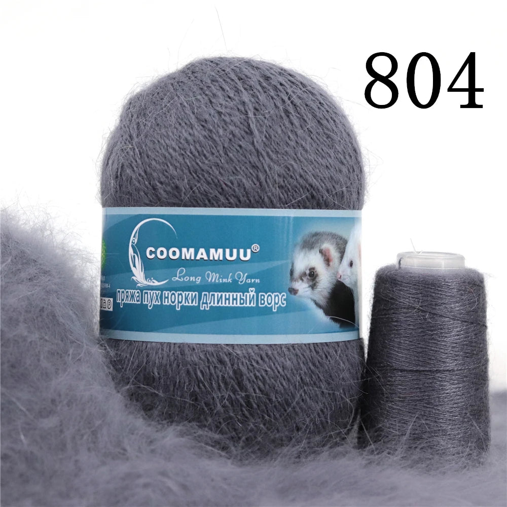 Laine à Tricoter Mink Cashmere 50g-20g - Fil Doux Anti-Bouloche