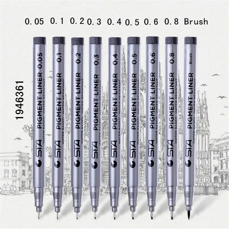 Feutres Pinceau STA Art Markers - Set Waterproof pour Dessin et Calligraphie