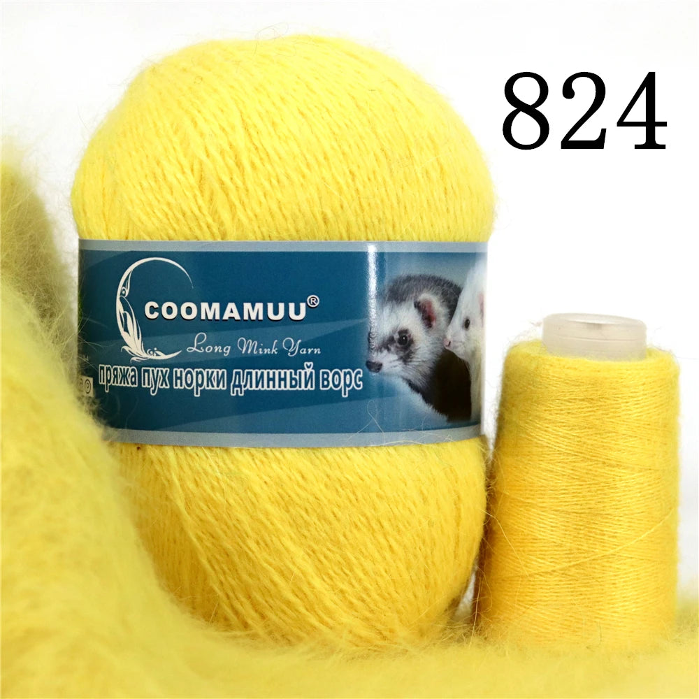 Laine à Tricoter Mink Cashmere 50g-20g - Fil Doux Anti-Bouloche