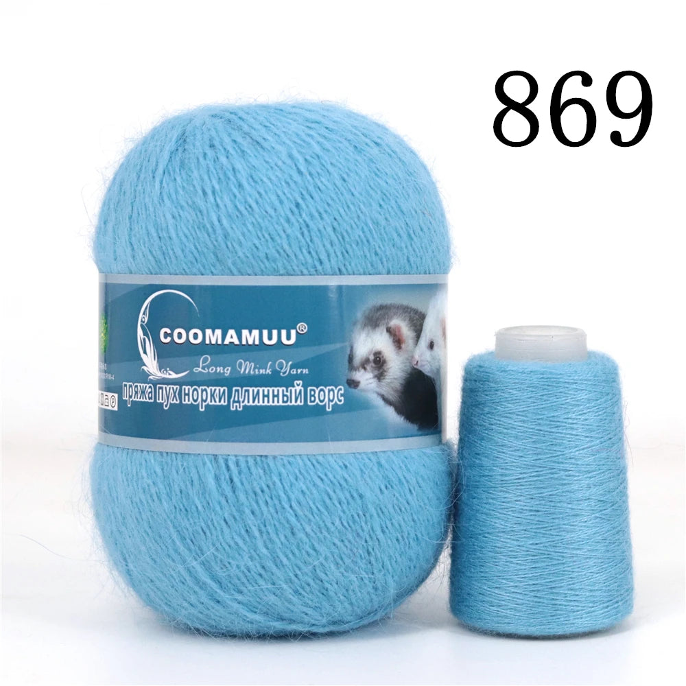 Laine à Tricoter Mink Cashmere 50g-20g - Fil Doux Anti-Bouloche