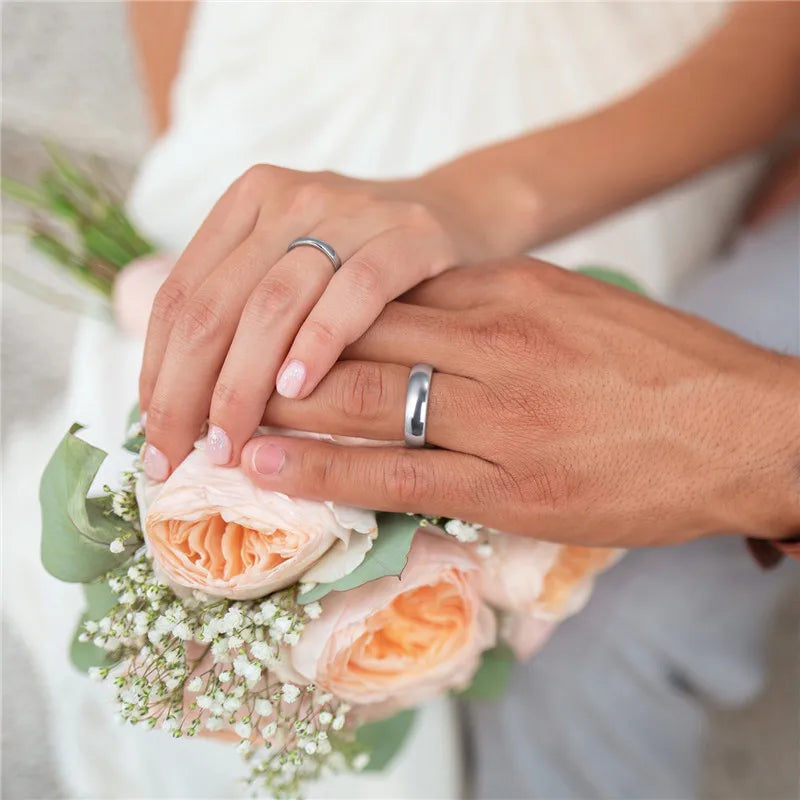 Bague Tungstène 2-8 mm - Classique Simple Poli