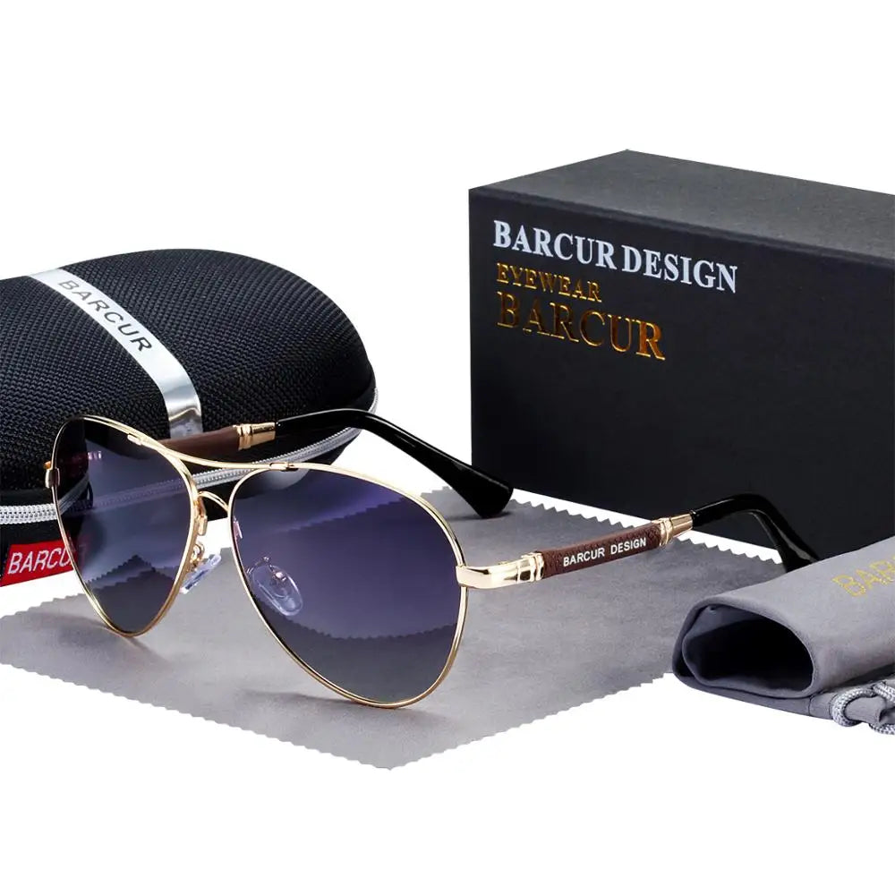 Lunettes de Soleil Titane Alliage Barcur - Polarisées Aviateur Homme/Femme
