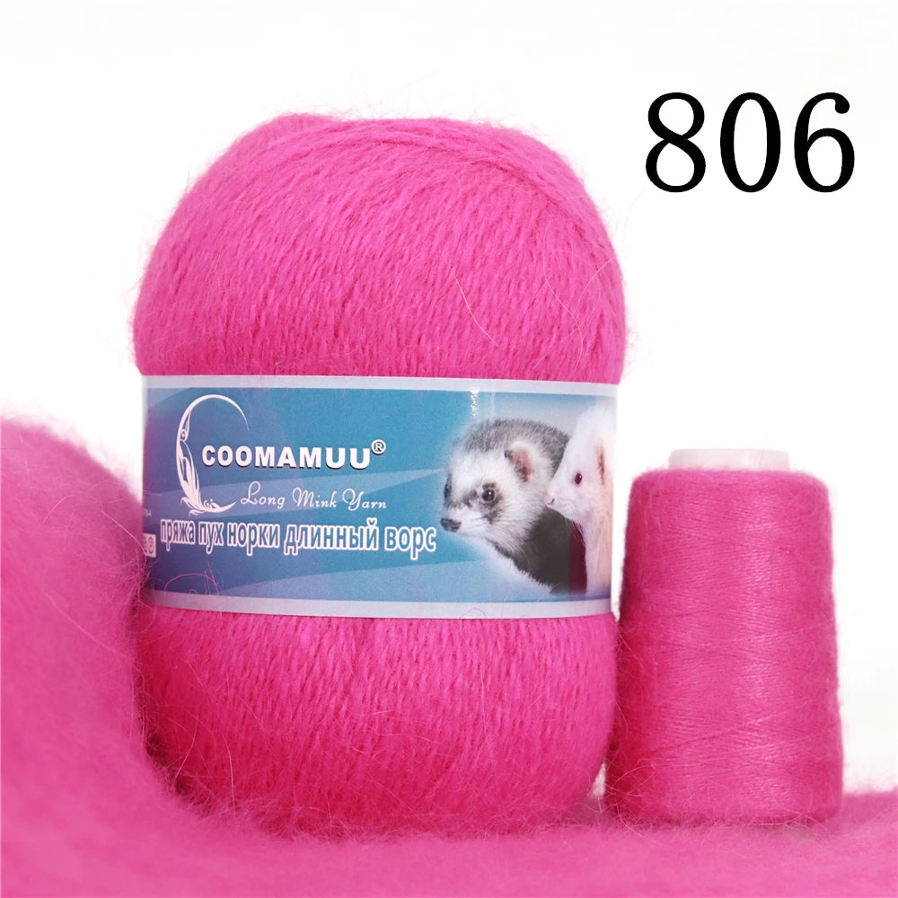 Laine à Tricoter Mink Cashmere 50g-20g - Fil Doux Anti-Bouloche