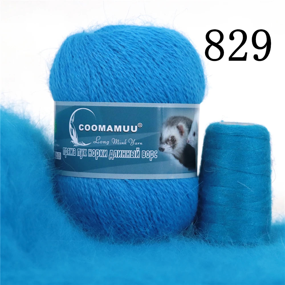 Laine à Tricoter Mink Cashmere 50g-20g - Fil Doux Anti-Bouloche