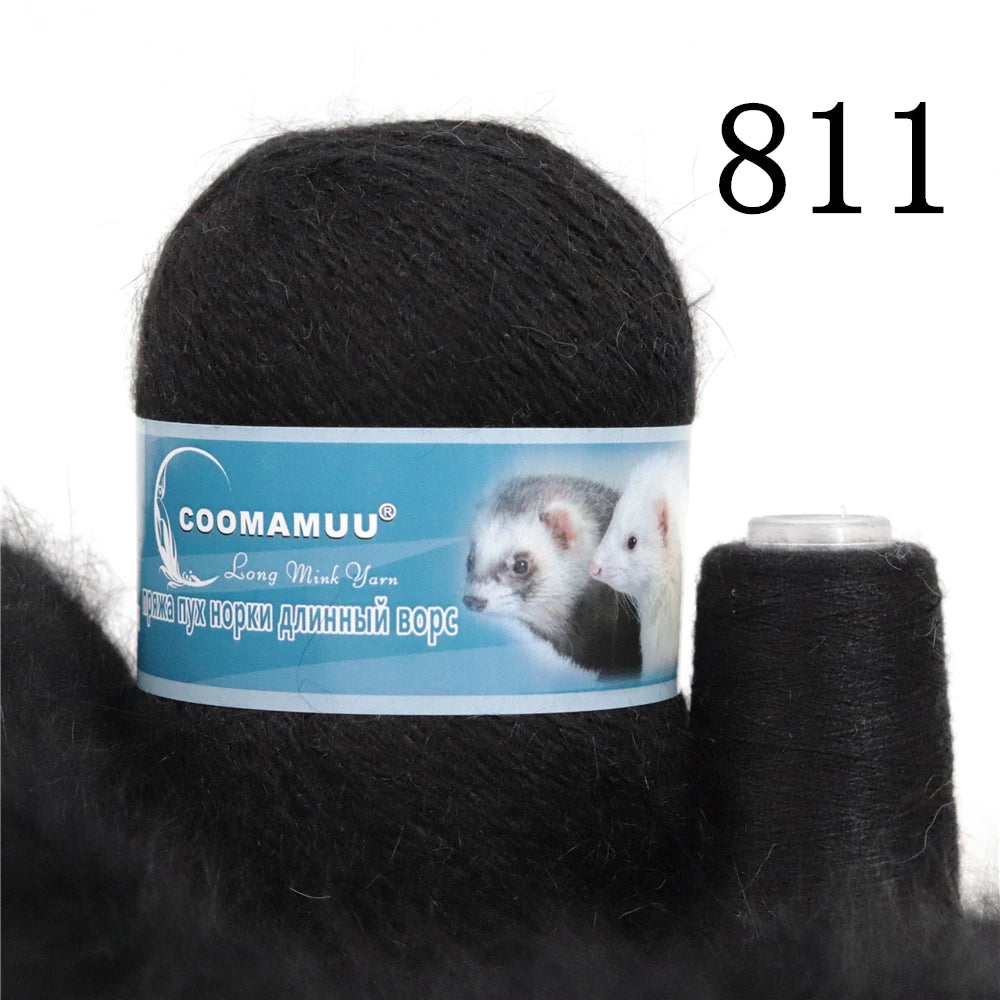 Laine à Tricoter Mink Cashmere 50g-20g - Fil Doux Anti-Bouloche