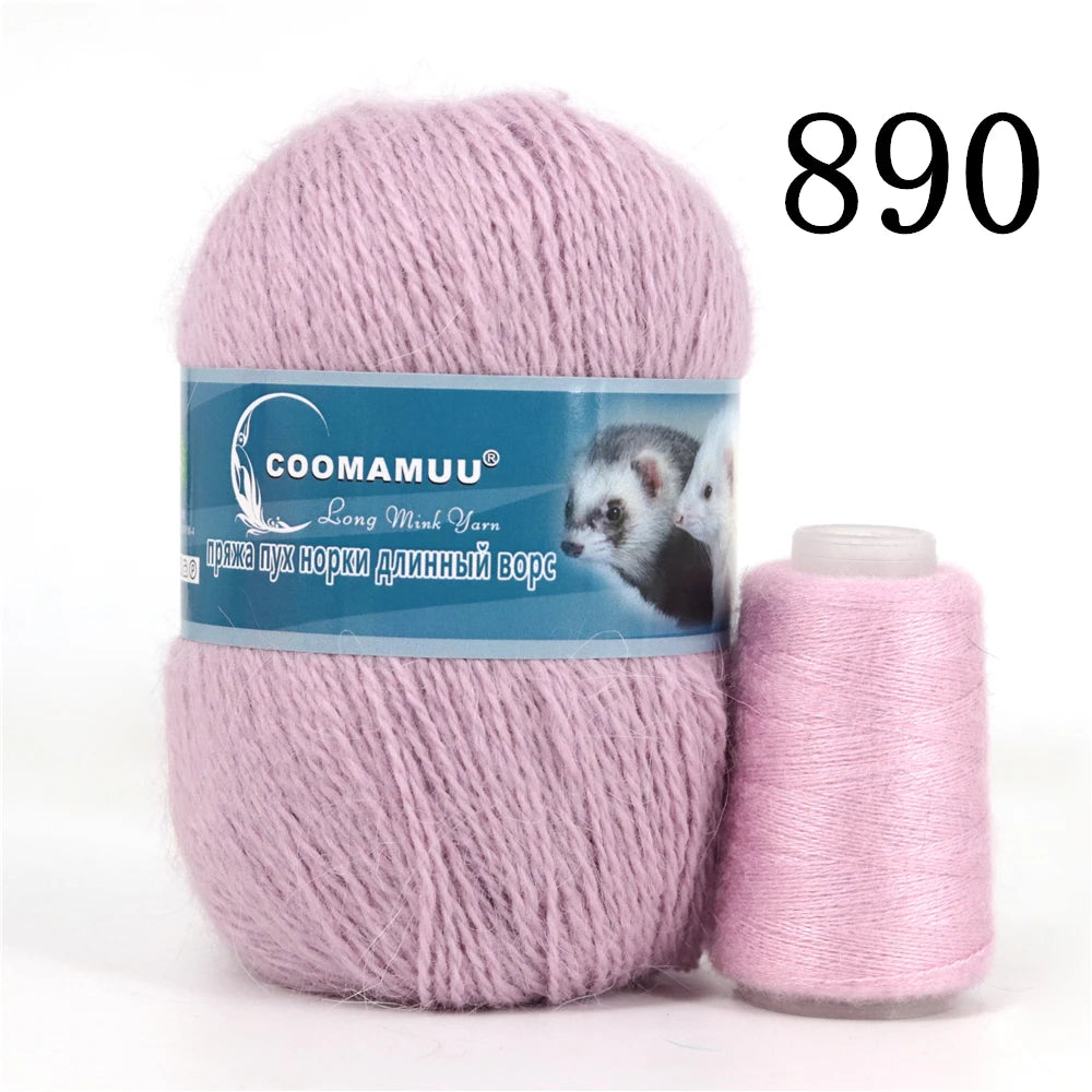 Laine à Tricoter Mink Cashmere 50g-20g - Fil Doux Anti-Bouloche