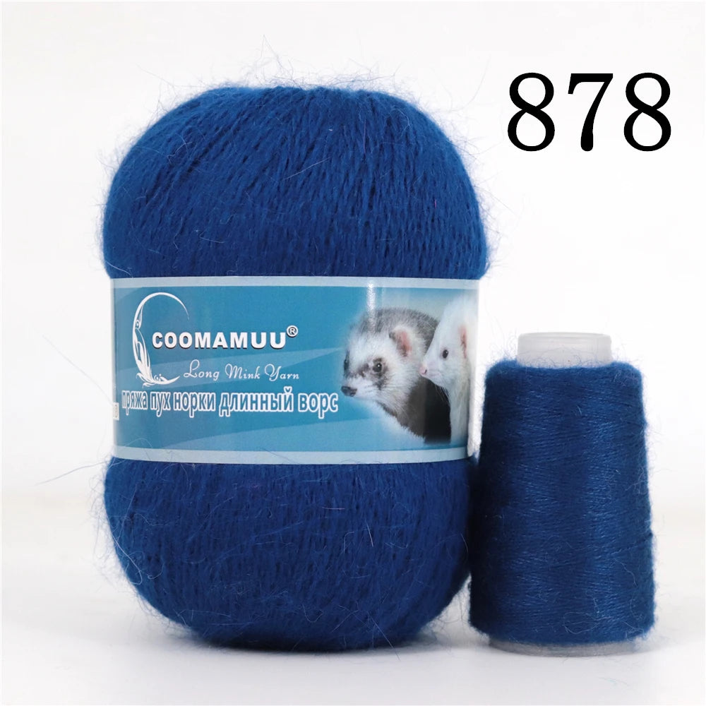 Laine à Tricoter Mink Cashmere 50g-20g - Fil Doux Anti-Bouloche