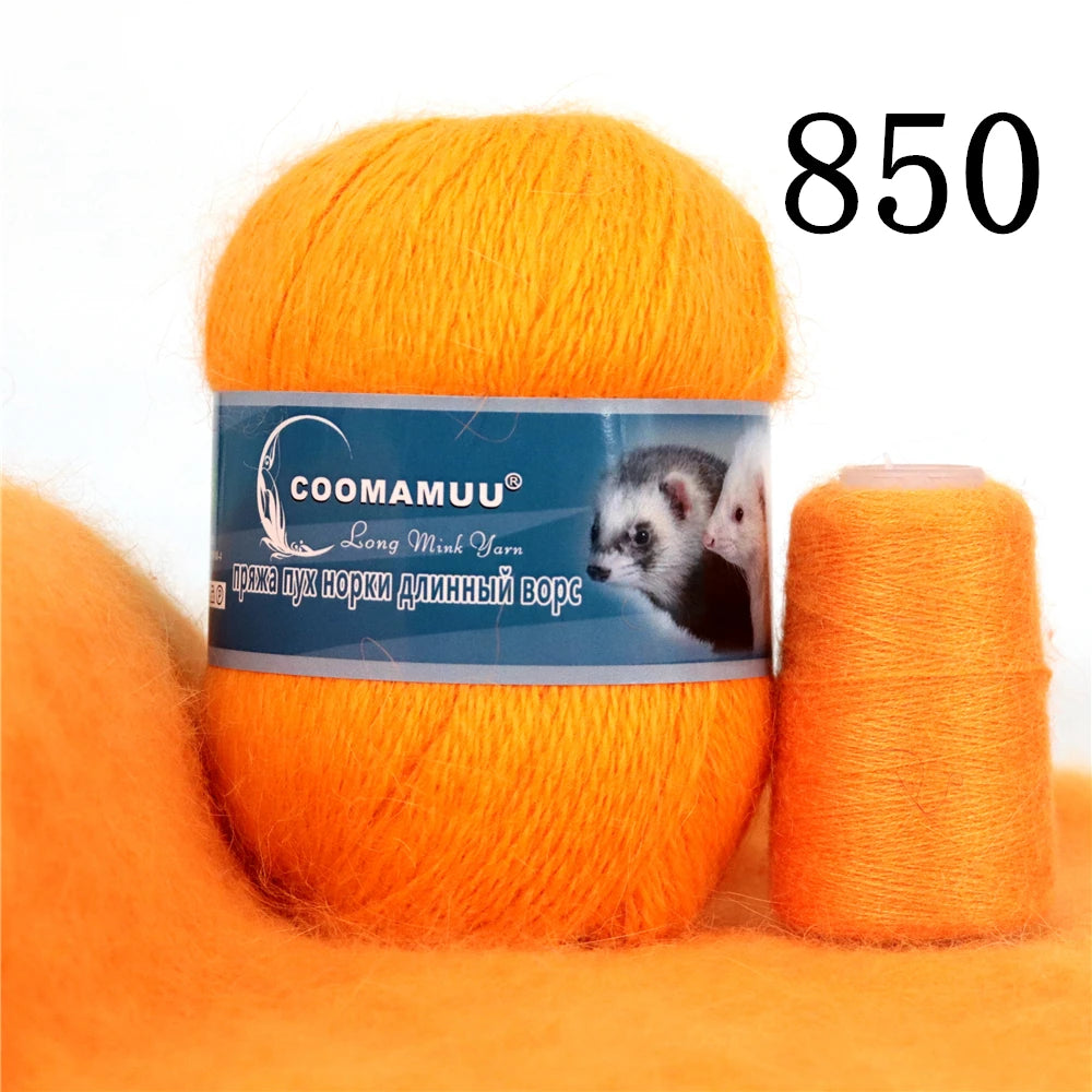 Laine à Tricoter Mink Cashmere 50g-20g - Fil Doux Anti-Bouloche