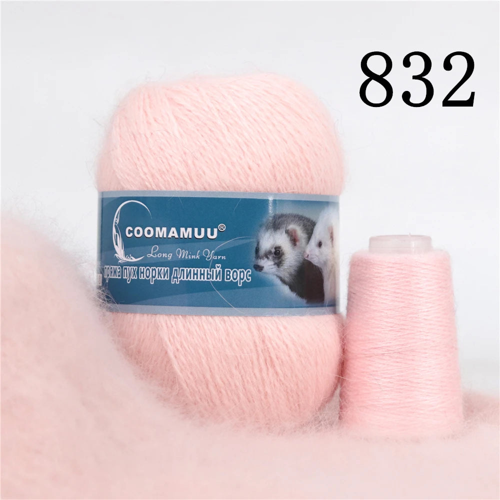 Laine à Tricoter Mink Cashmere 50g-20g - Fil Doux Anti-Bouloche