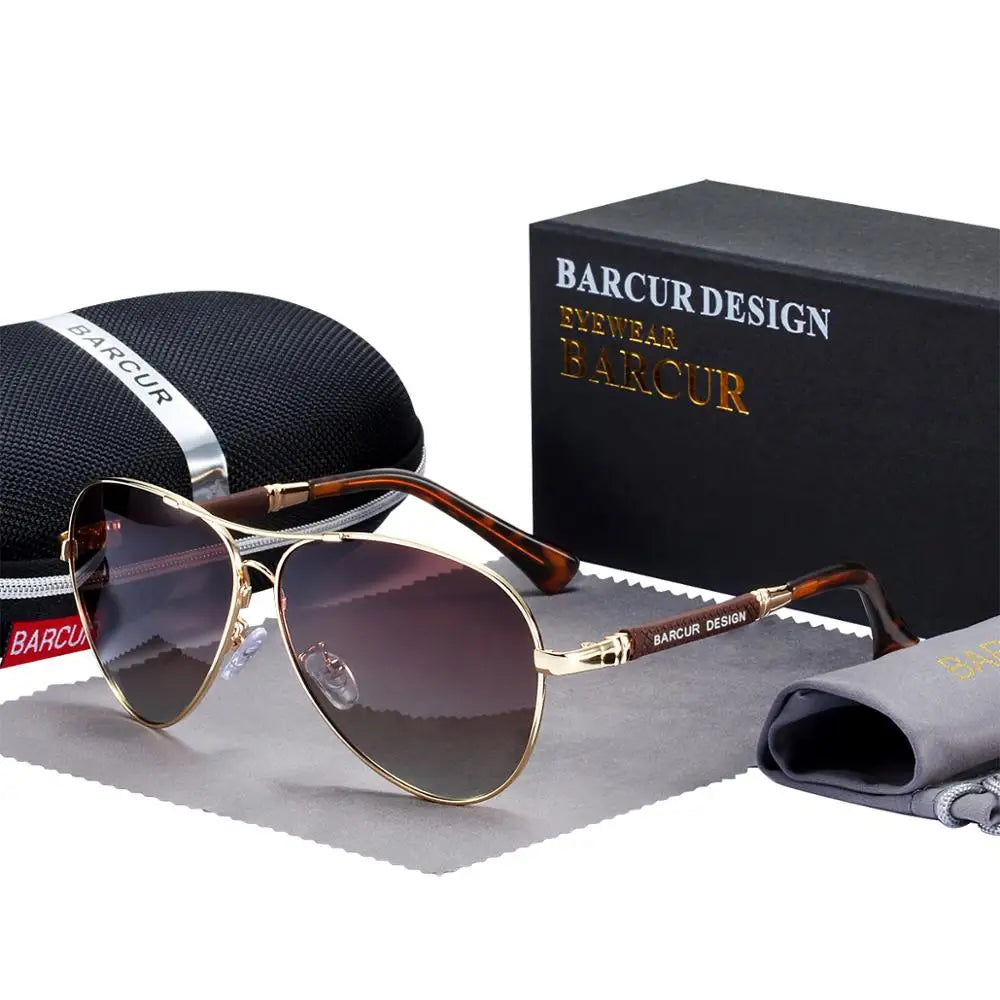 Lunettes de Soleil Titane Alliage Barcur - Polarisées Aviateur Homme/Femme