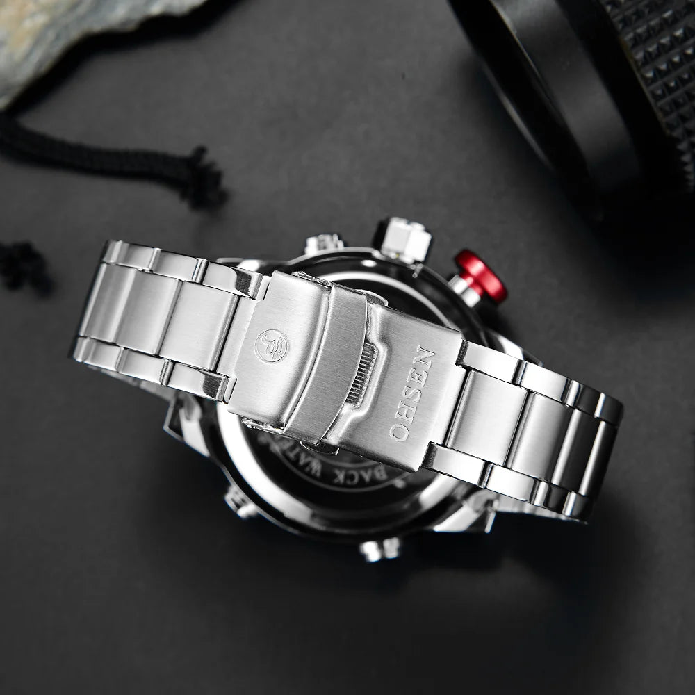 Montre Sport Homme Digitale LED Quartz - Double Heure et Étanche 3 ATM