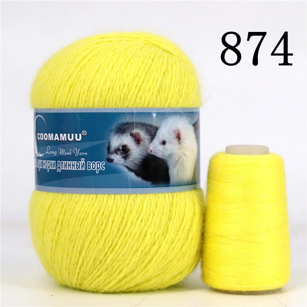 Laine à Tricoter Mink Cashmere 50g-20g - Fil Doux Anti-Bouloche