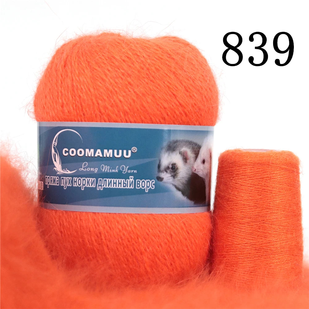 Laine à Tricoter Mink Cashmere 50g-20g - Fil Doux Anti-Bouloche