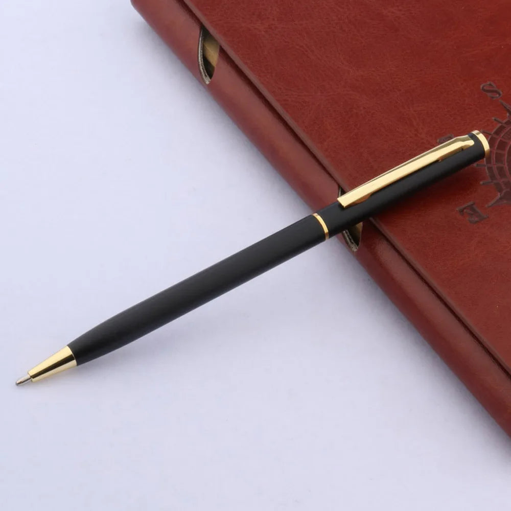 Stylo Bille Métal Noir Mat Luxe 006 - Finition Dorée Classique