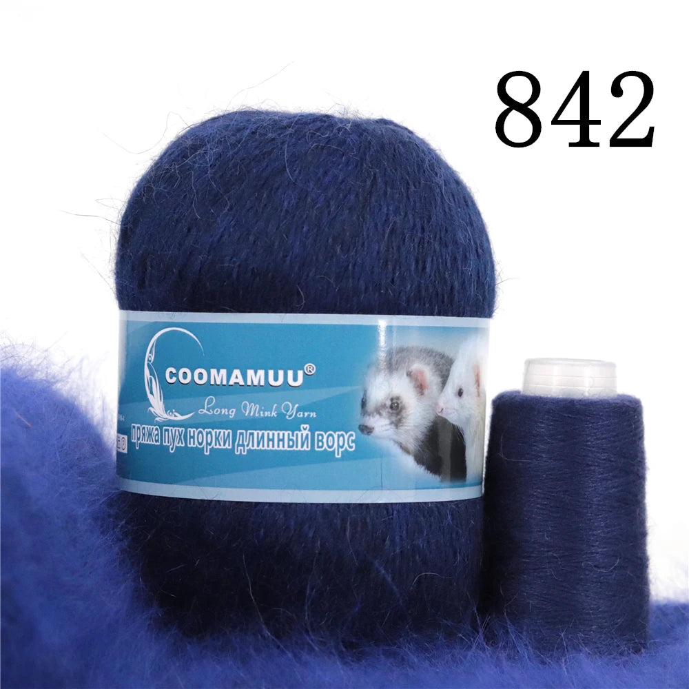Laine à Tricoter Mink Cashmere 50g-20g - Fil Doux Anti-Bouloche