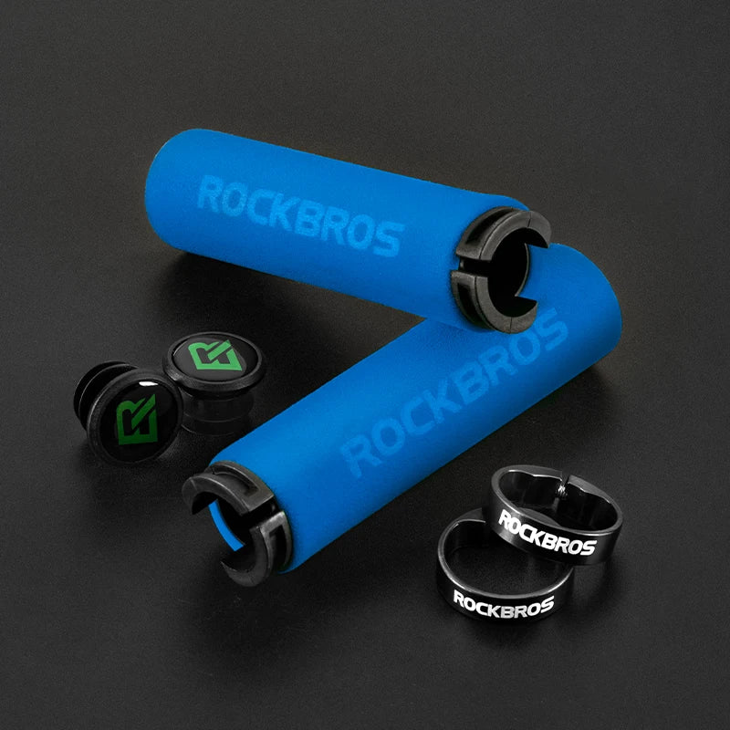 Poignées Vélo MTB RockBros Silicone Éponge - Anti-Dérapant et Amortissantes